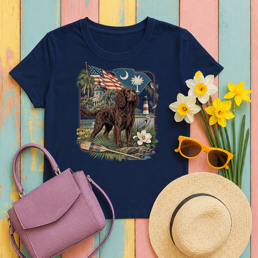 Boykin Spaniel South Carolina Heritage tee, Navy