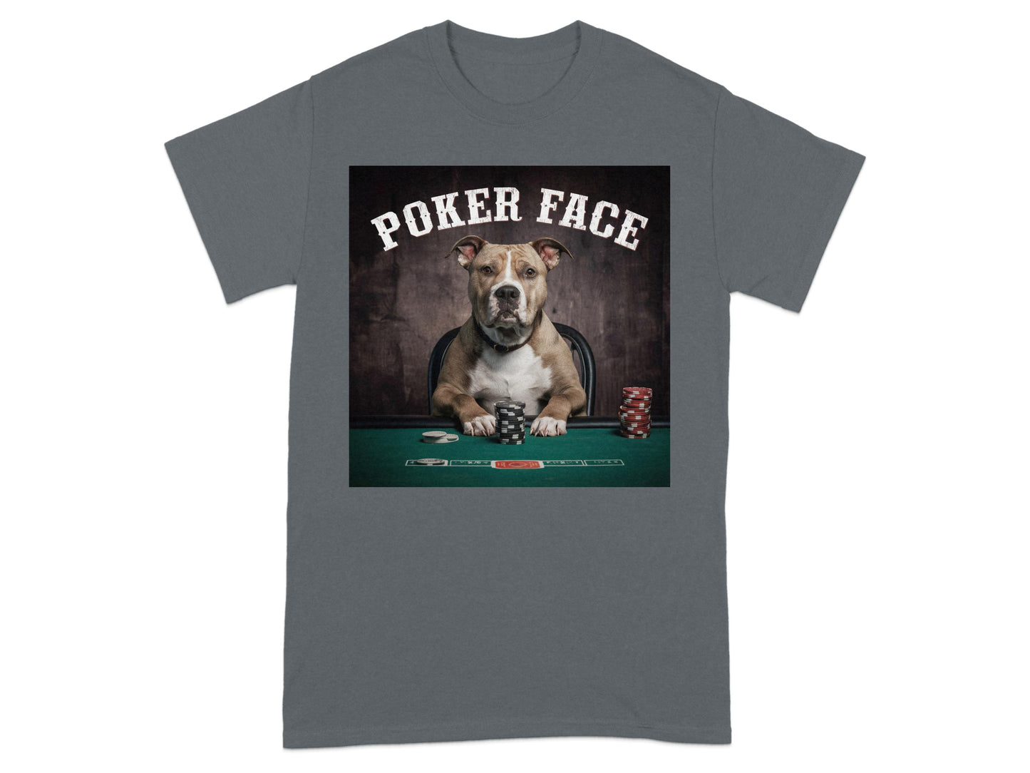 Funny Poker Face Dog Graphic T-Shirt product type