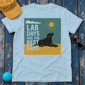 Black Lab Days T-Shirt in Light Blue