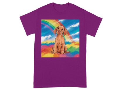 Colorful Rainbow Dog T-Shirt with Vibrant Design product type