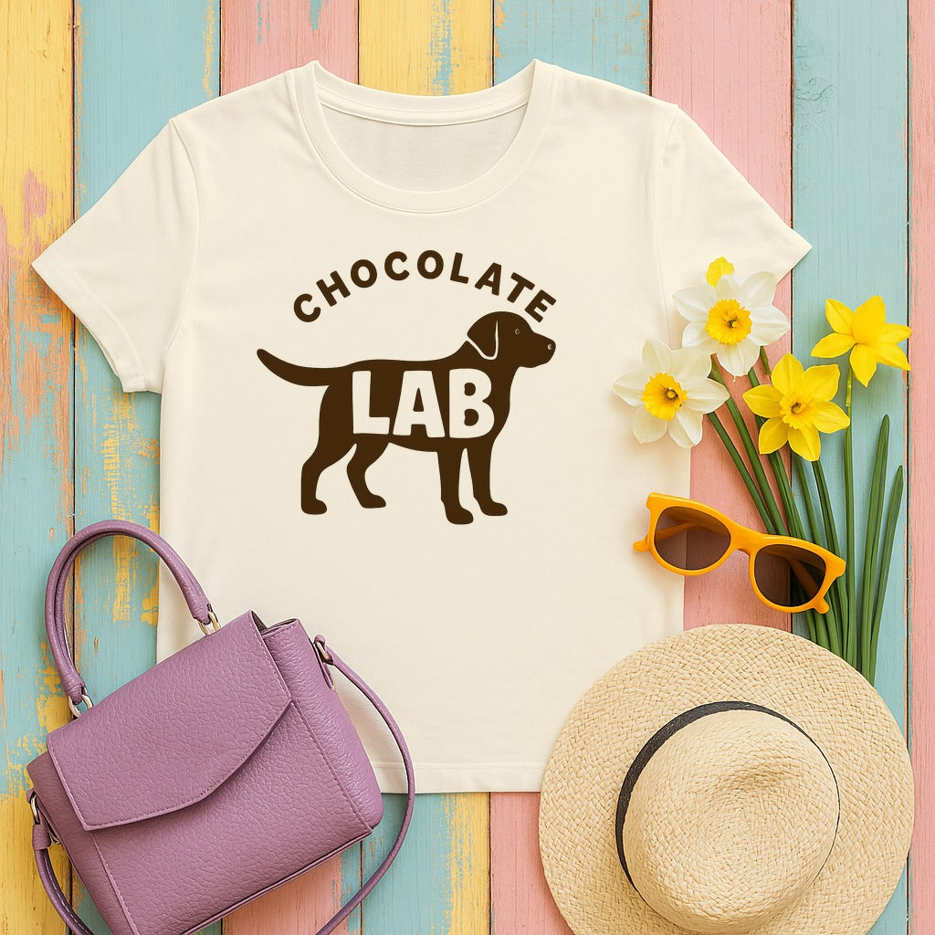 Chocolate Lab Silhouette T-shirt in Natural