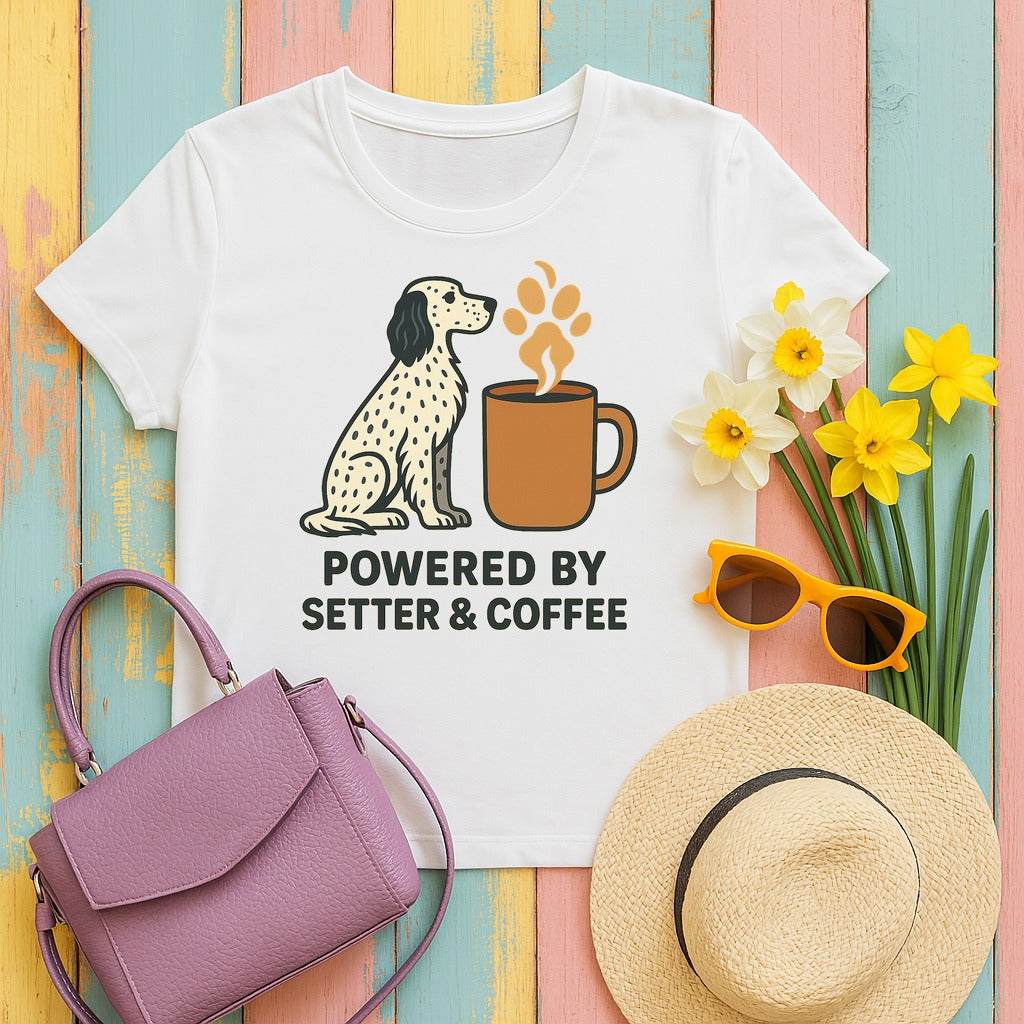 Powered by Setter & Coffee Tee in White