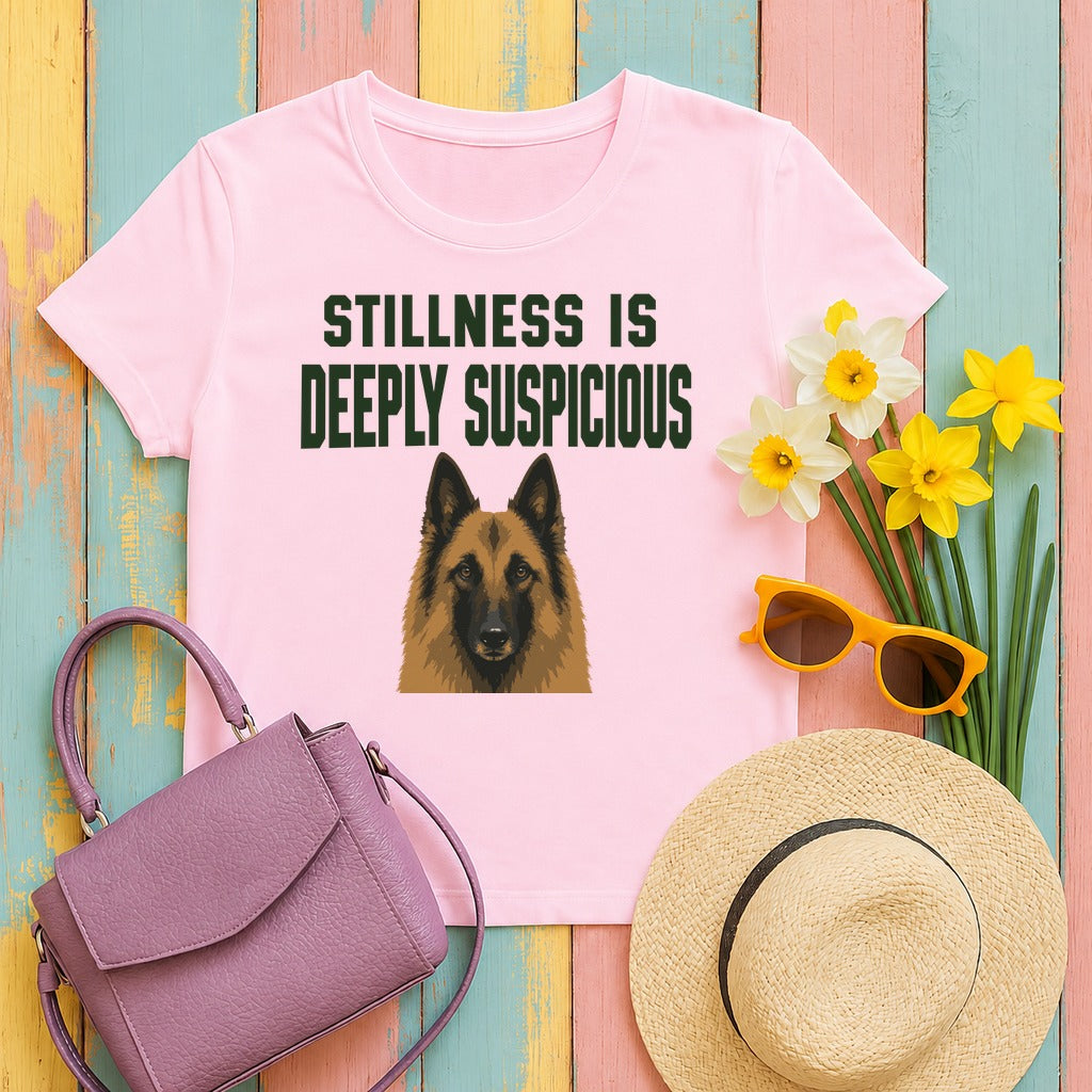 The Suspicious Belgian Tervuren T-Shirt in Light Pink