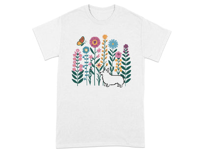 Floral Dog and Butterfly Graphic Tee product