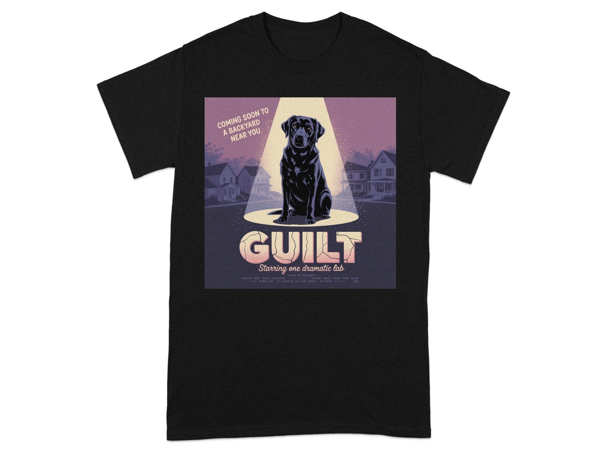 Guilt Poster Style Black Dog Graphic T-Shirt product
