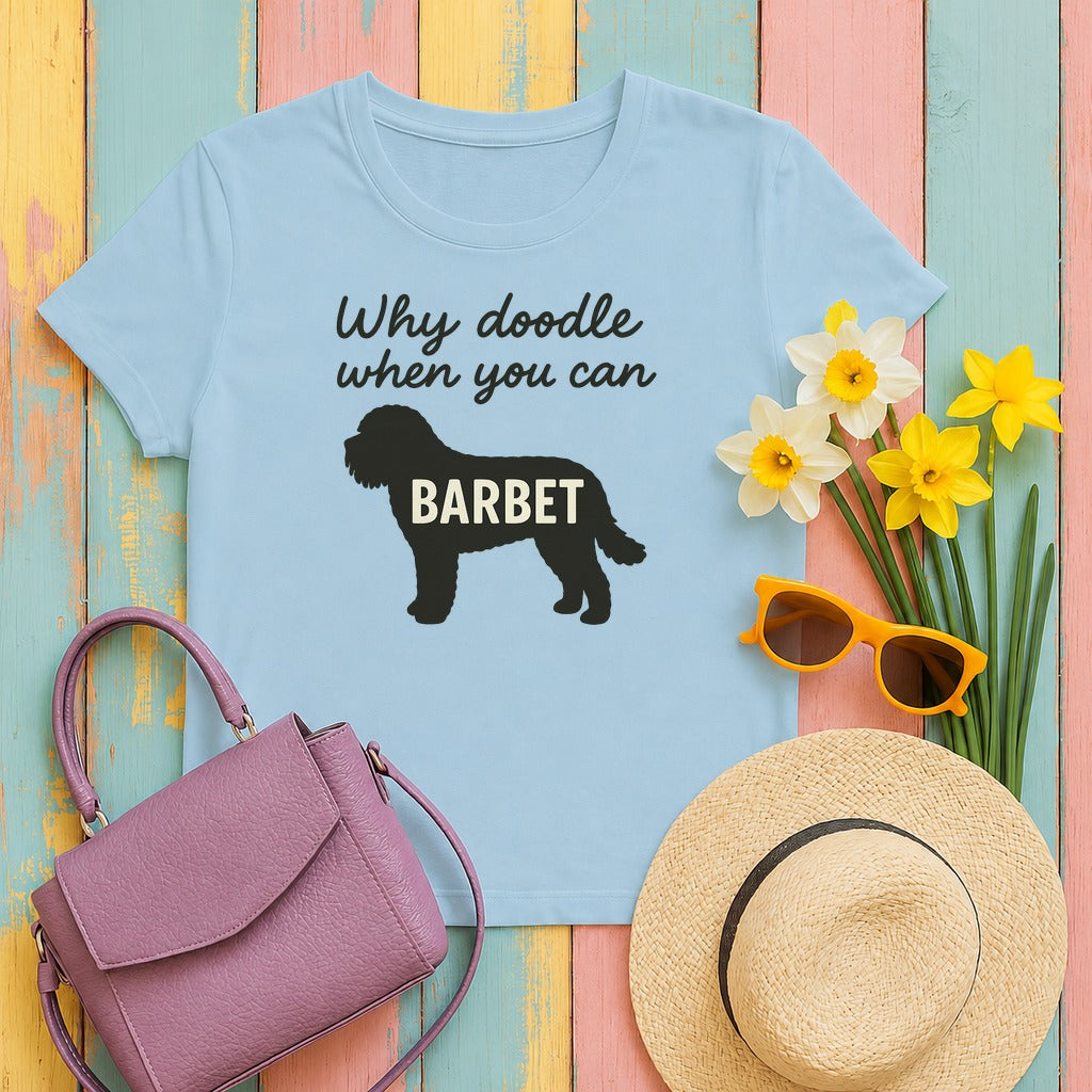 Why Doodle When You Can Barbet Tee in Light Blue