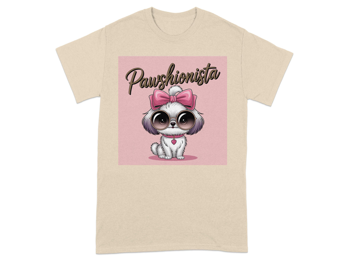 Pawshionista Cute Dog with Glasses T-shirt product