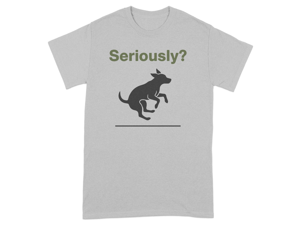 Seriously Dog Silhouette Graphic T-shirt