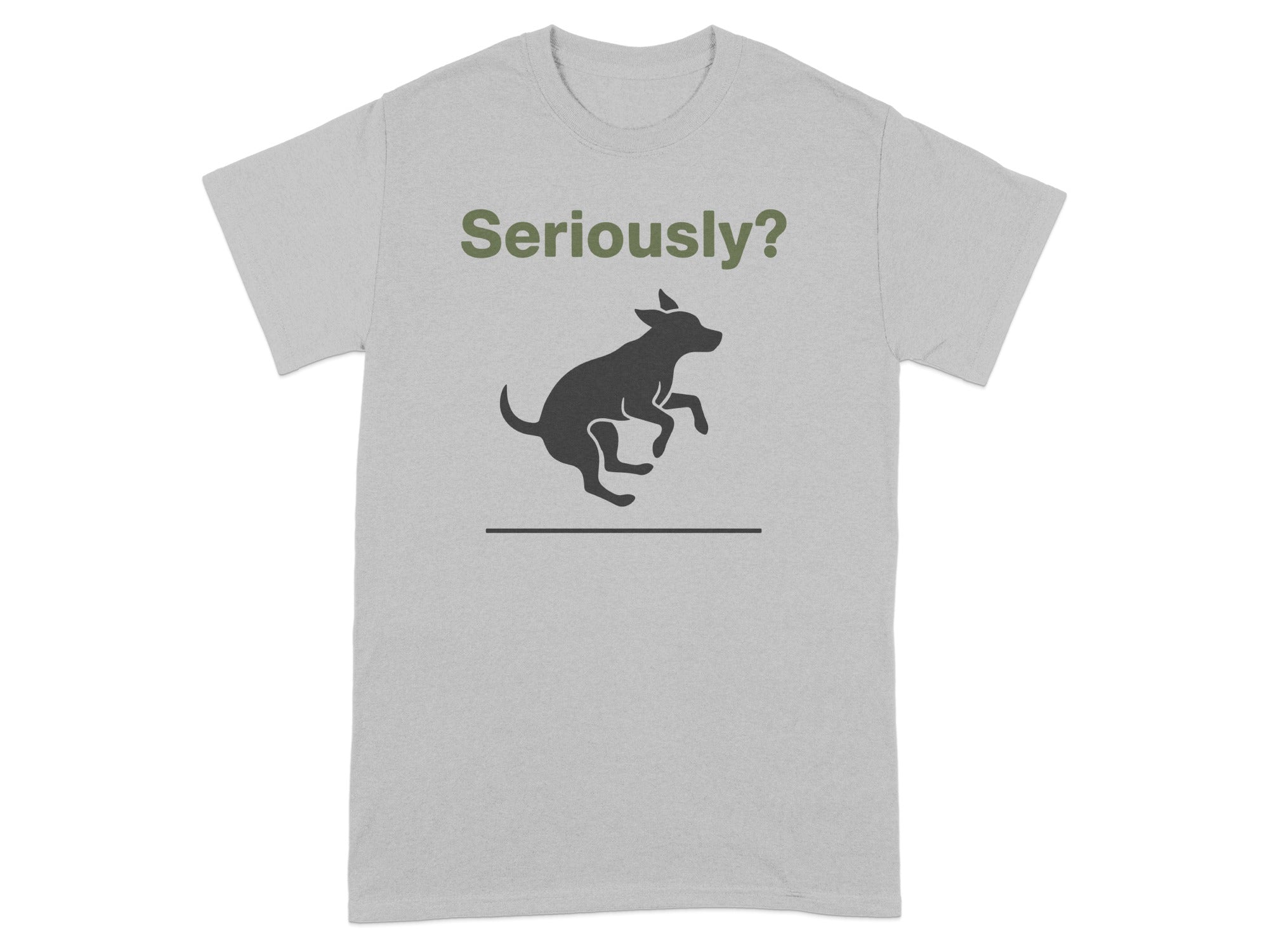 Seriously Dog Silhouette Graphic T-shirt