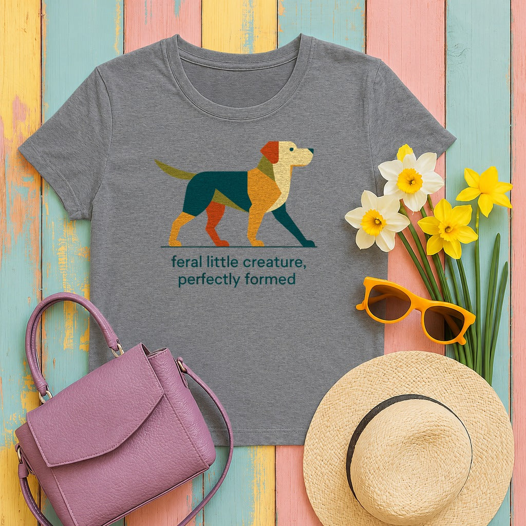 Labrador Retriever — Feral & Formed Abstract Yellow Lab T-Shirt in Graphite Heather
