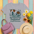 Brittany Spaniel Structural Engineer, Couch Division T-shirt in Athletic Heather