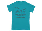 Teal t-shirt with outlined Gordon Setter and text "I'd Be Much Happier With Another Gordon Setter."
