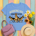 Noble Working Dog German Shepherd T-Shirt in Carolina Blue