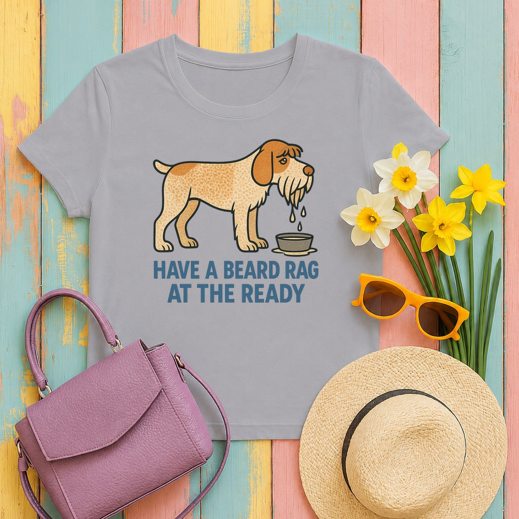 Spinone Italiano Beard Rag at the Ready Tee in Athletic Heather