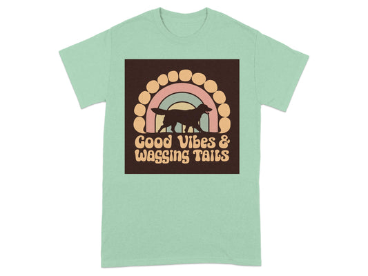 Good Vibes & Wagging Tails Dog Silhouette T-shirt product type