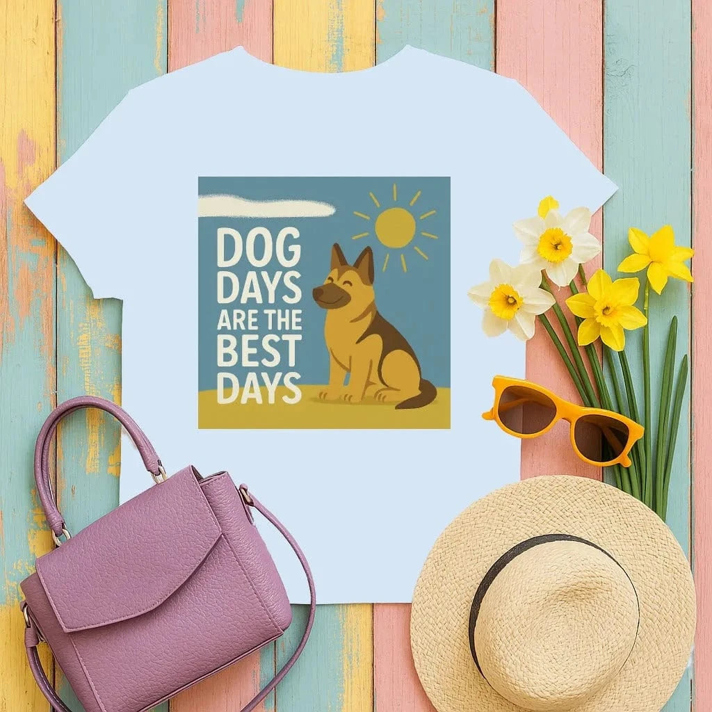 Dog Days Are the Best Days German Shepherd T-Shirt T-shirt