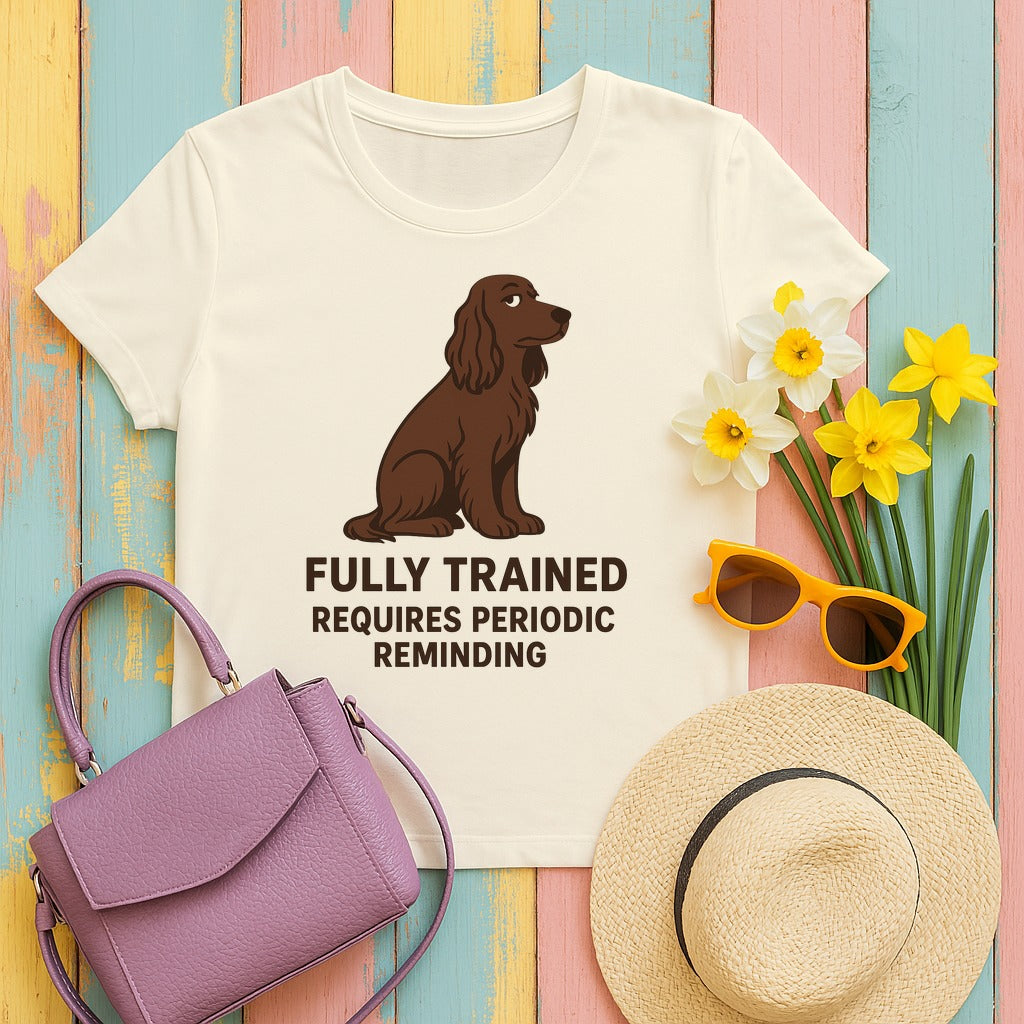 Field Spaniel Requires Periodic Reminding Tee in Natural