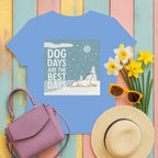 Dog Days Are The Best Days Winter T-Shirt Carolina Blue T-shirt