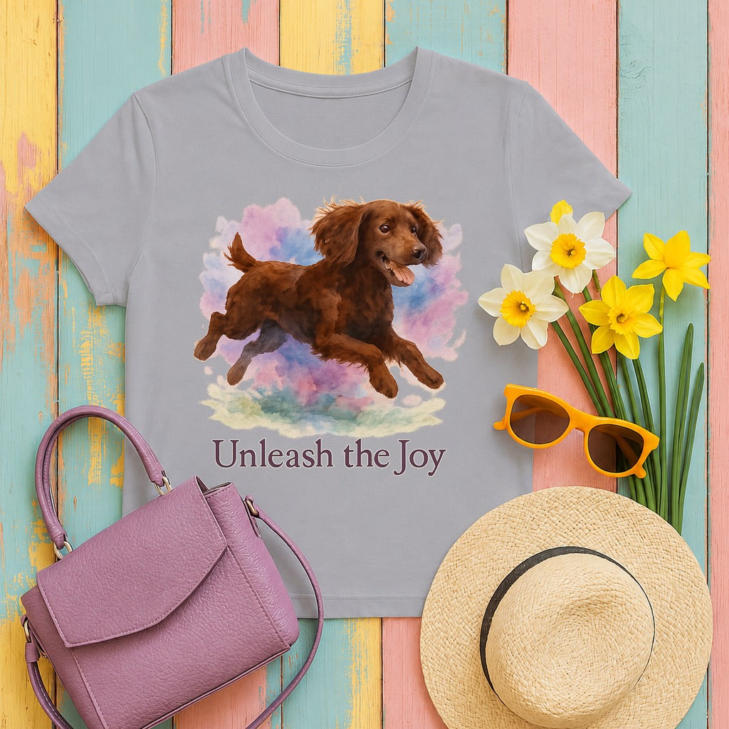 Boykin Spaniel Unleash the Joy T-shirt in Athletic Heather