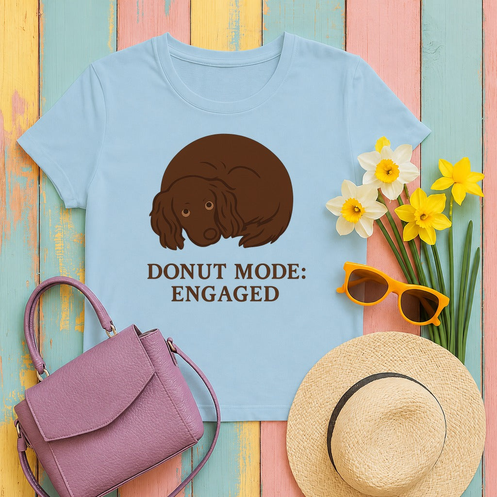 Boykin Spaniel Donut Mode T-shirt in Light Blue