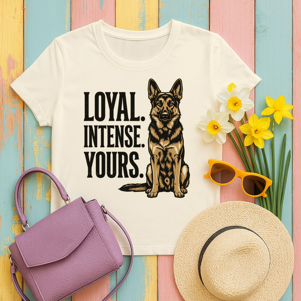 Loyal Spirit German Shepherd Graphic T-Shirt in Natural