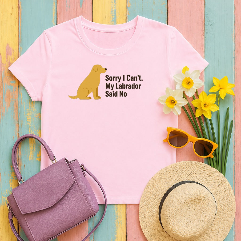 The Labrador's Command T-Shirt in Light Pink