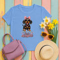 The 'I'm A Delight' Dachshund Graphic T-Shirt in Carolina Blue