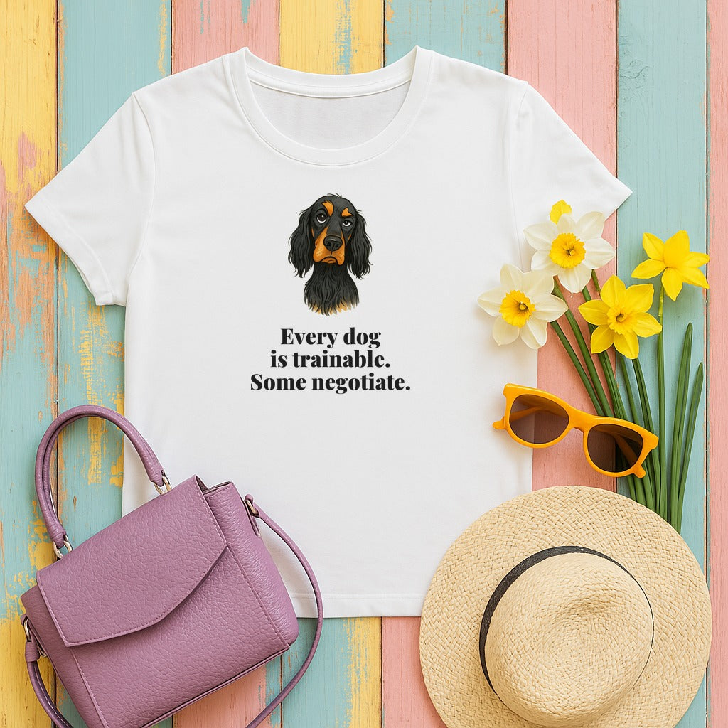 Gordon Setter Some Negotiate Tee in White
