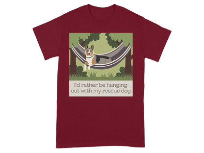 I'd rather be hanging out with my rescue dog product type