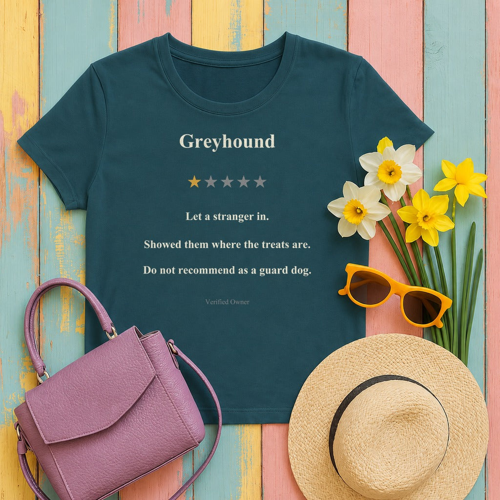 Greyhound One-Star Review Tee in Heather Deep Teal