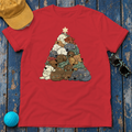 Labrador Retriever Christmas Tree t-shirt in Red, flat lay