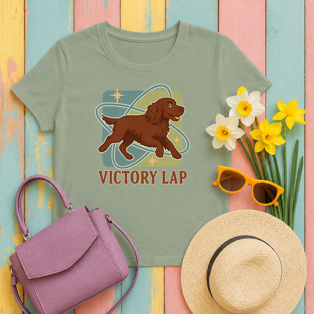 Boykin Spaniel Victory Lap T-shirt in Sage