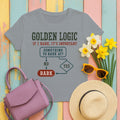 Golden Logic Bark Flowchart T-Shirt in Gravel