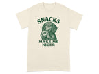 Snacks Make Me Nicer Printed T-Shirt