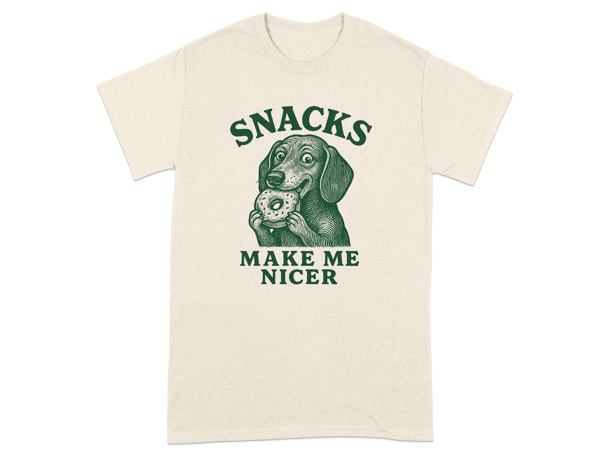 Snacks Make Me Nicer Printed T-Shirt