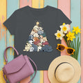 Sleeping Dogs Stacked Christmas Tree T-Shirt in Charcoal