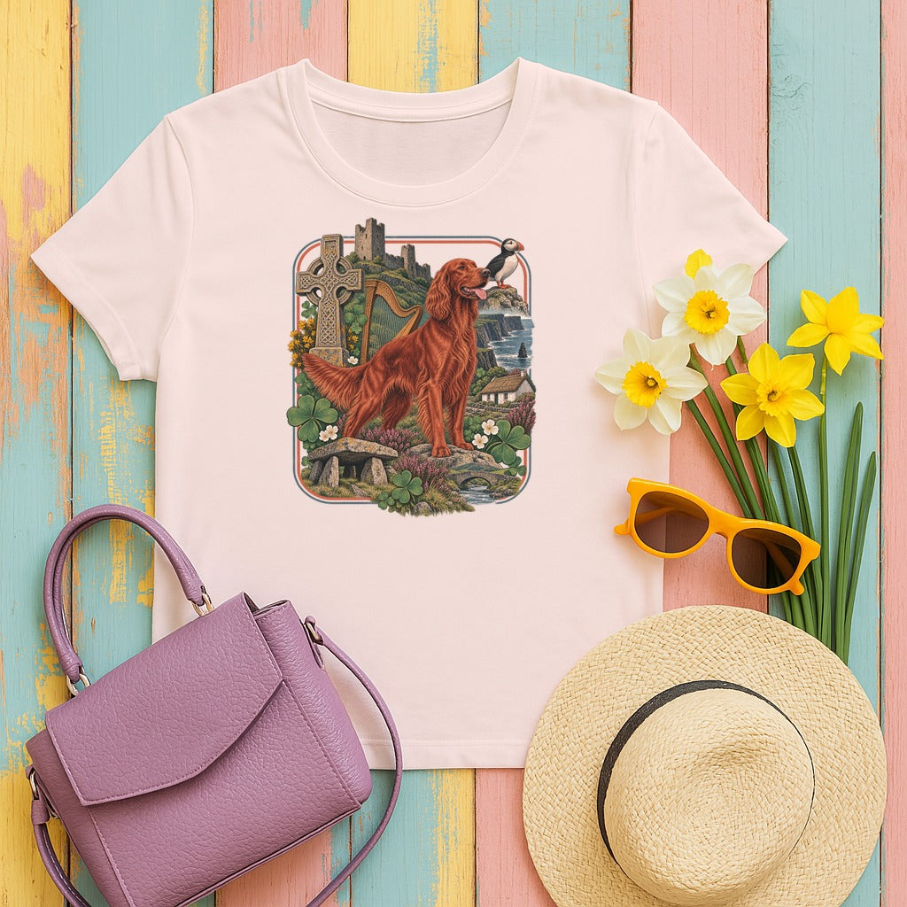 Irish Setter Ireland Heritage tee, Soft Pink