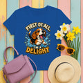 Delightful Beagle Splash T-Shirt in Royal