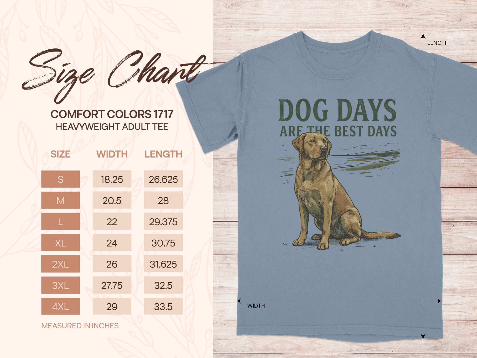 Dog Days Are The Best Days Comfort Colors T-Shirt