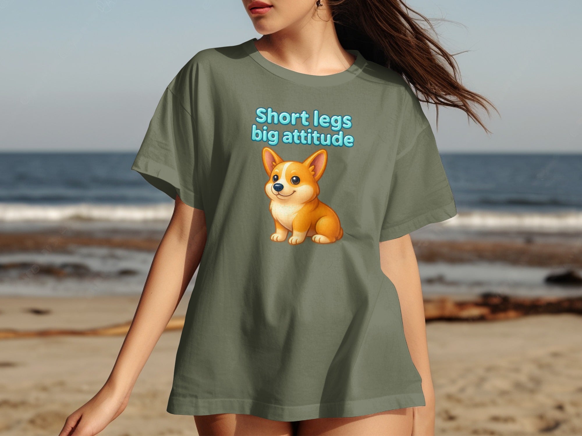Short Legs Big Attitude Corgi Graphic Tee