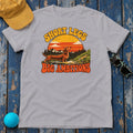 Short Legs Big Ambitions Dachshund T-Shirt in Athletic Heather - flat lay
