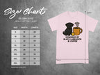 Gildan 5000 Heavy Cotton t-shirt size chart showing width and length measurements.