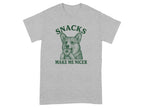 Snacks Make Me Nicer Corgi Graphic T-Shirt