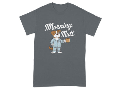 Morning Mutt Graphic Tee Shirt Funny Dog Lover product