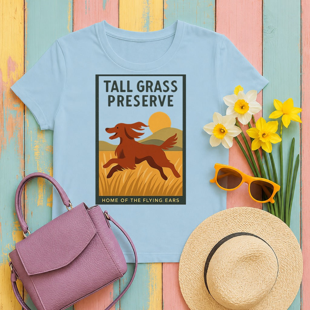 Irish Setter Tall Grass Preserve T-shirt in Light Blue