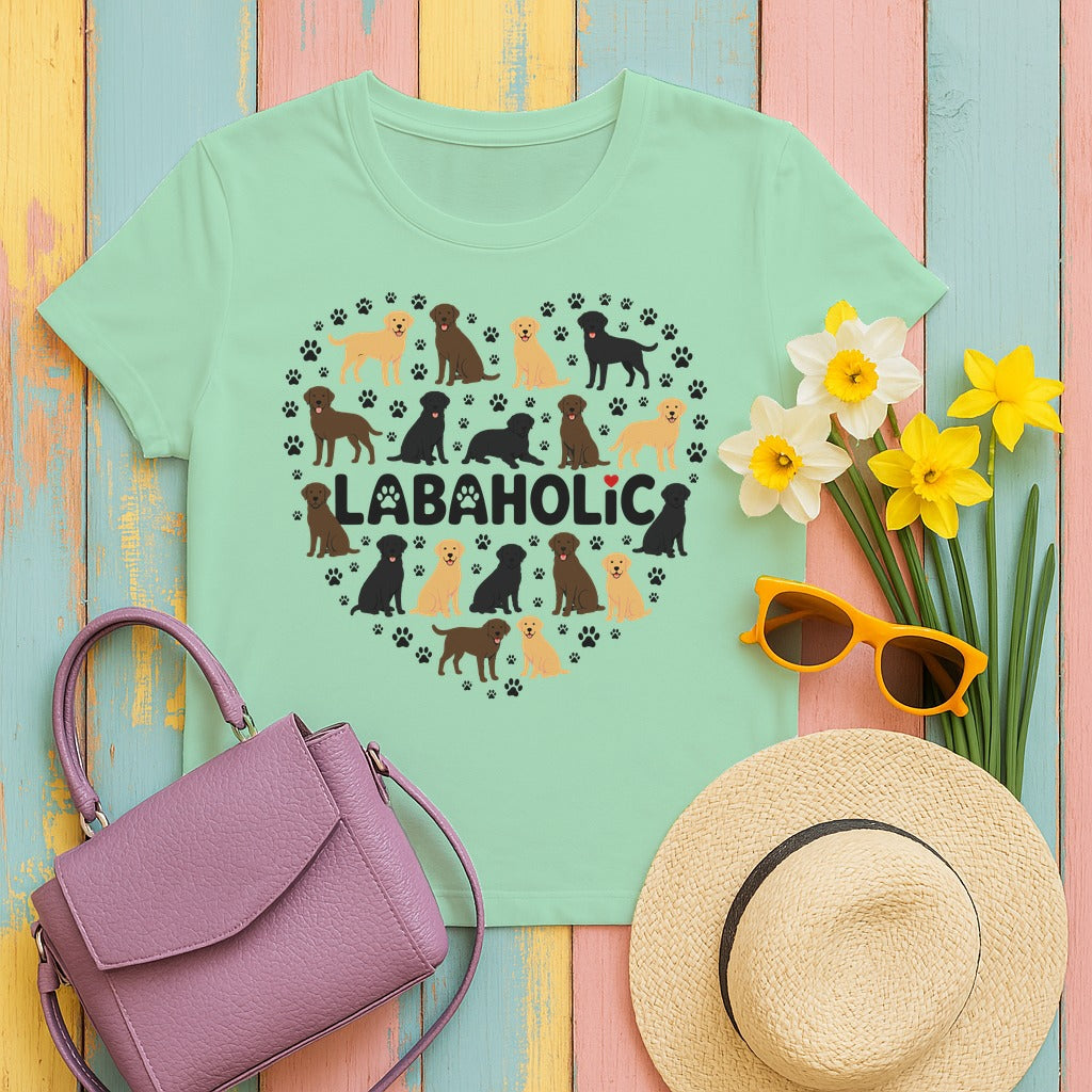 Labaholic Heartbeat Graphic T-Shirt in Mint Green