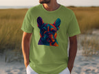 Colorful Geometric French Bulldog Design T-shirt