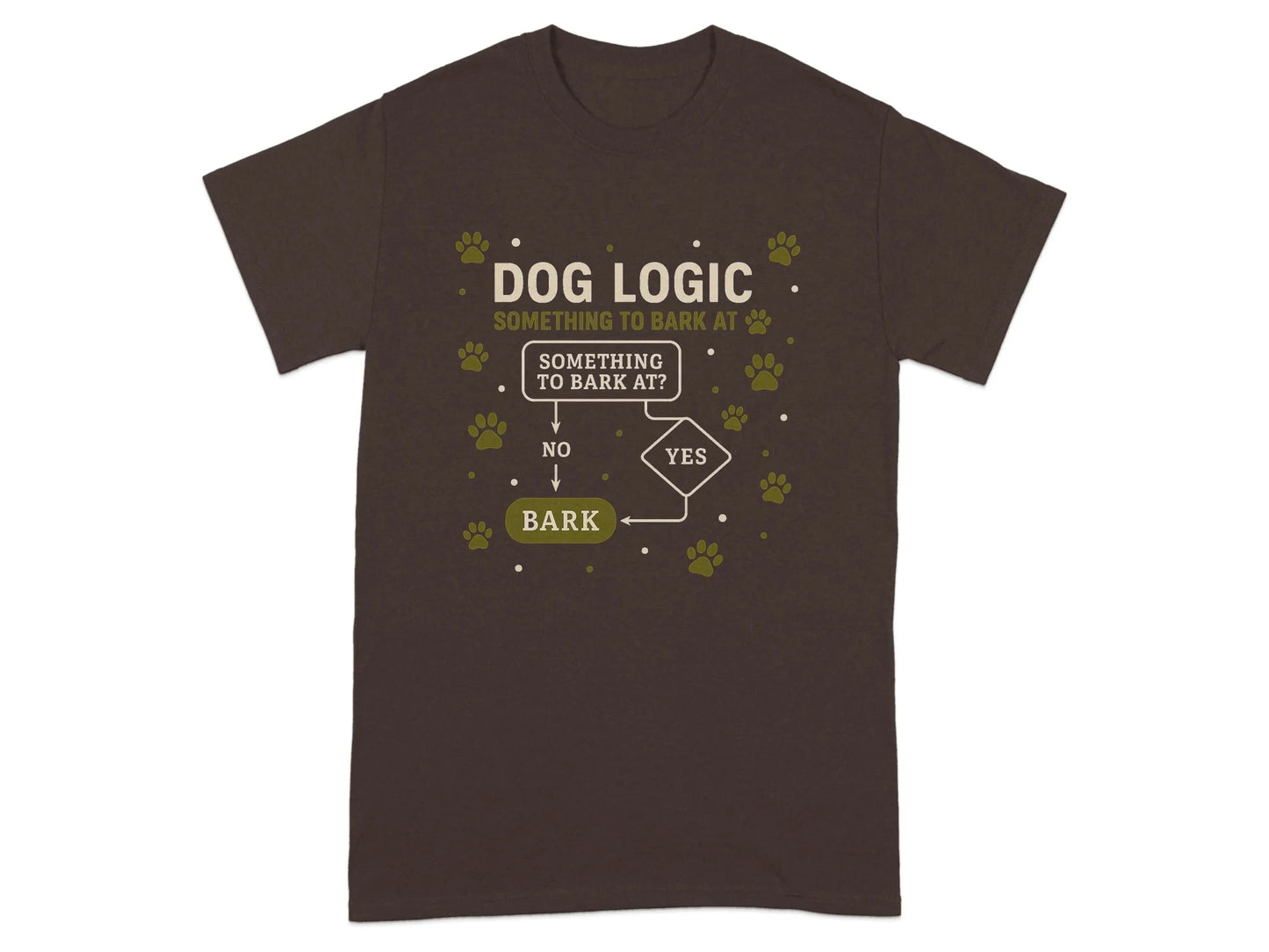 Dog Logic Something to Bark At Funny Animal Design T-Shirt T-shirt