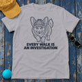 Every Walk Is An Investigation Corgi Ink Drawing T-Shirt in Athletic Heather