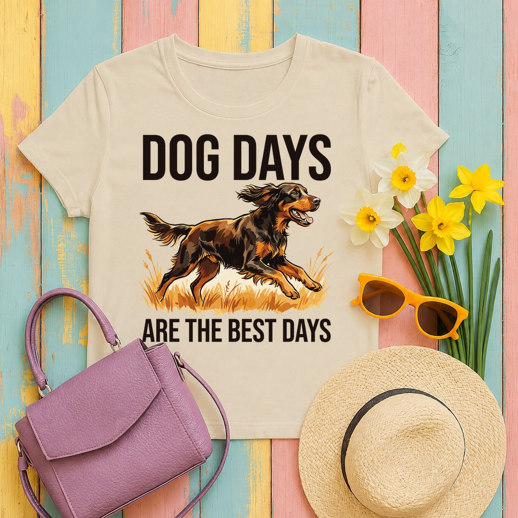 Dog Days Best Days Gordon Setter T-Shirt in Sand